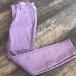 Pale purple stretch jeans